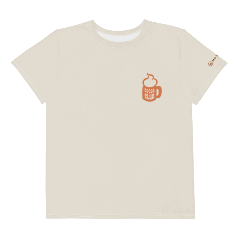 Cocoa Club T-shirt, cream with logo