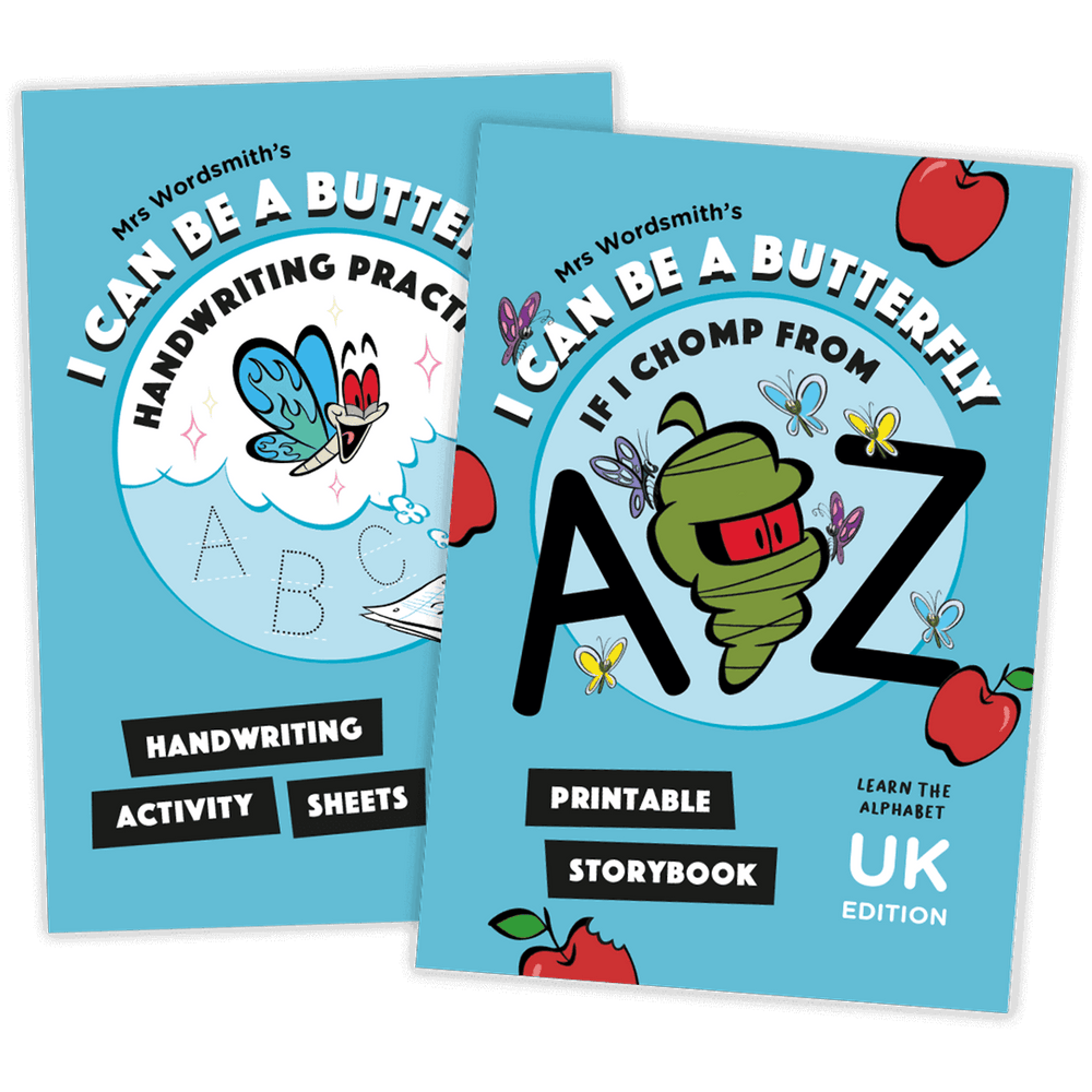 I Can Be a Butterfly UK Handwriting Activity Sheets & Storybook