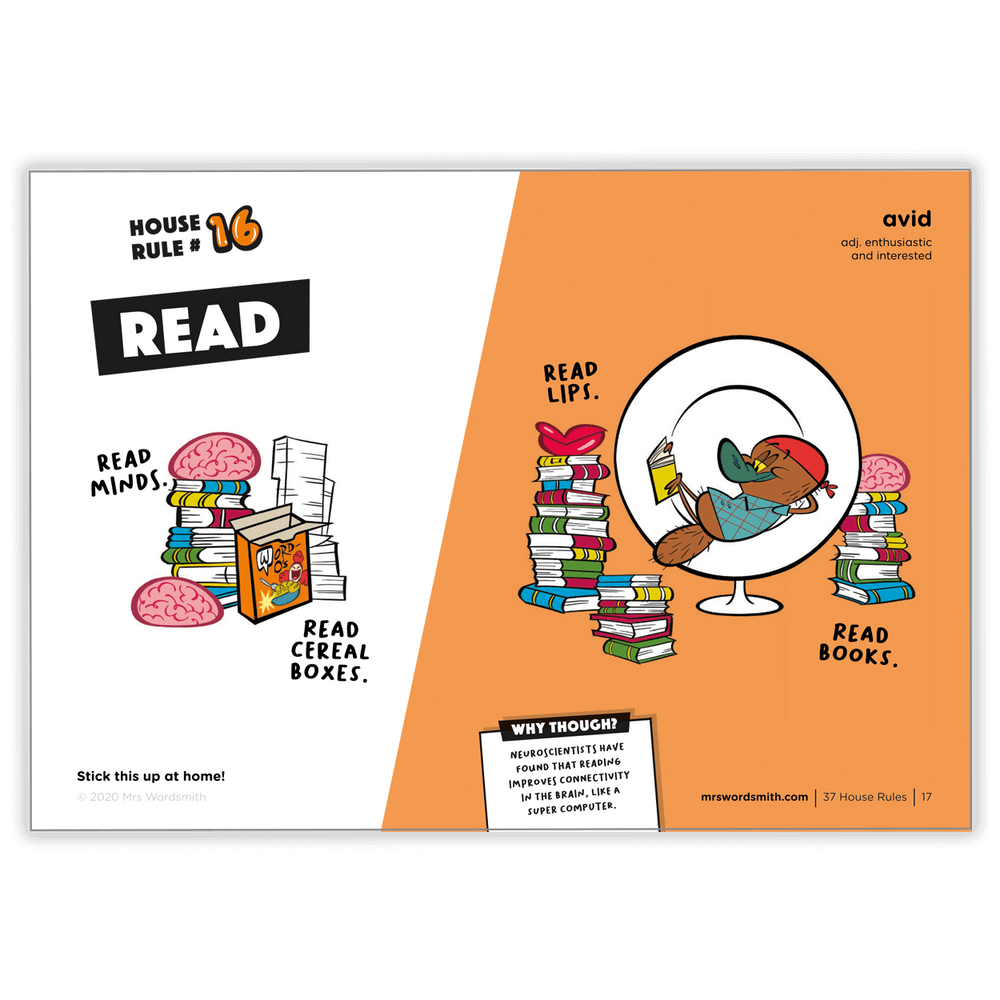 Read - Fun visual with books and platypus.
