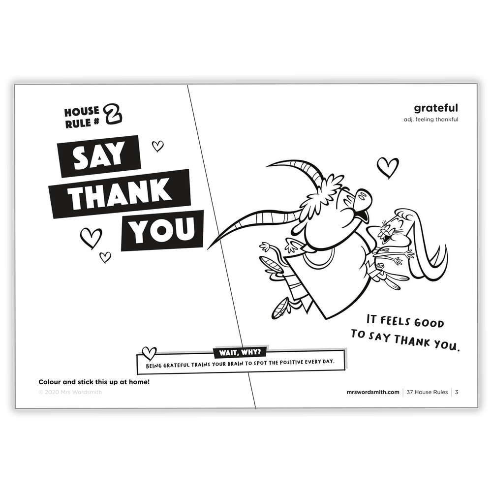 Say Thank You coloring page