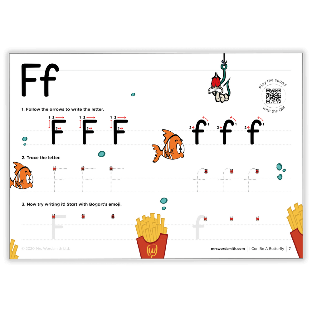 ABCHandwriting Ff writing practice - Carousel 3