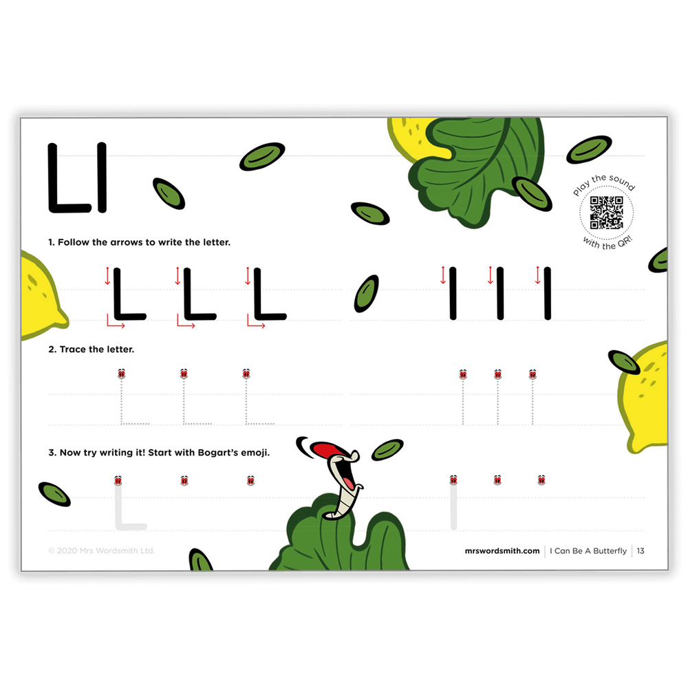 ABCHandwriting - Letter L tracing worksheet