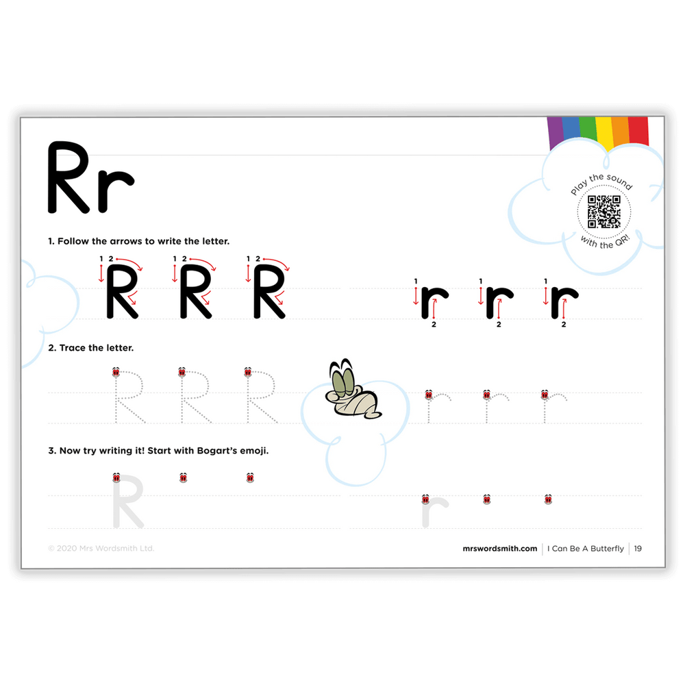 Letter R with arrows, carousel 7