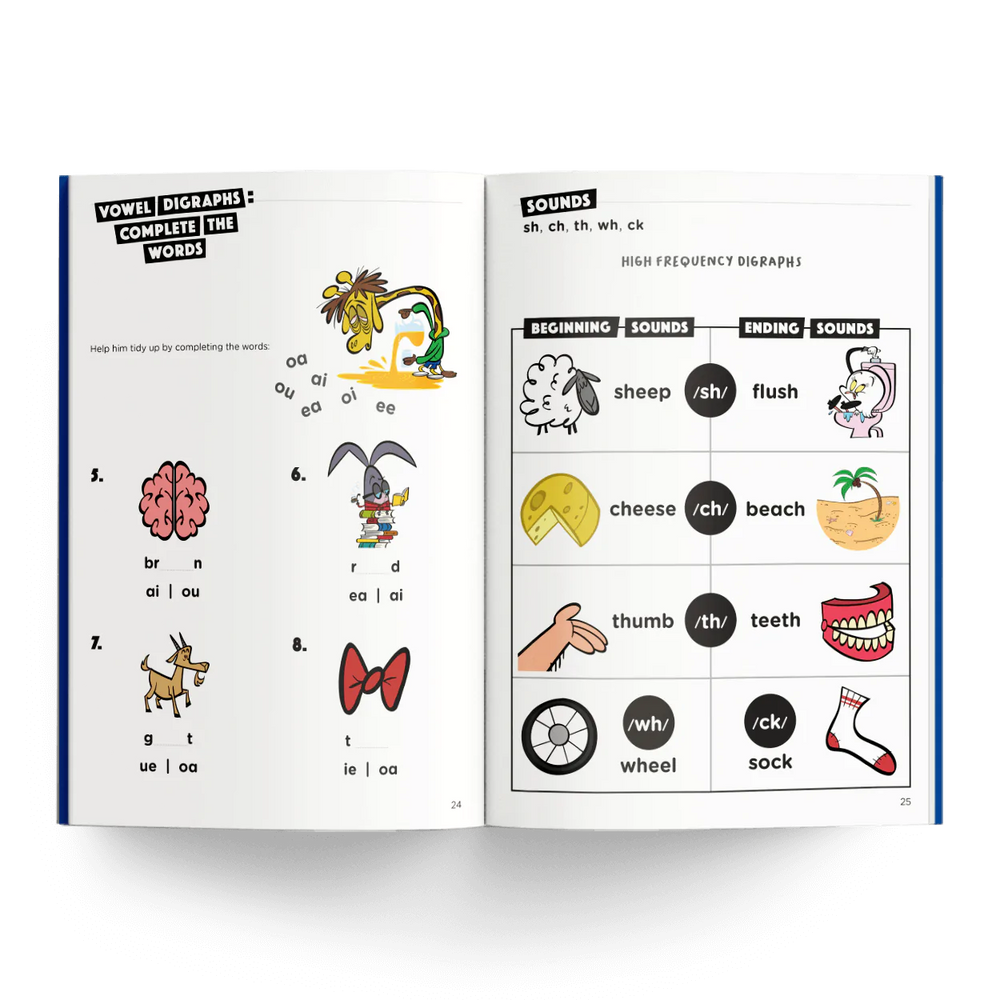 Vowel digraphs and sounds worksheet carousel 2