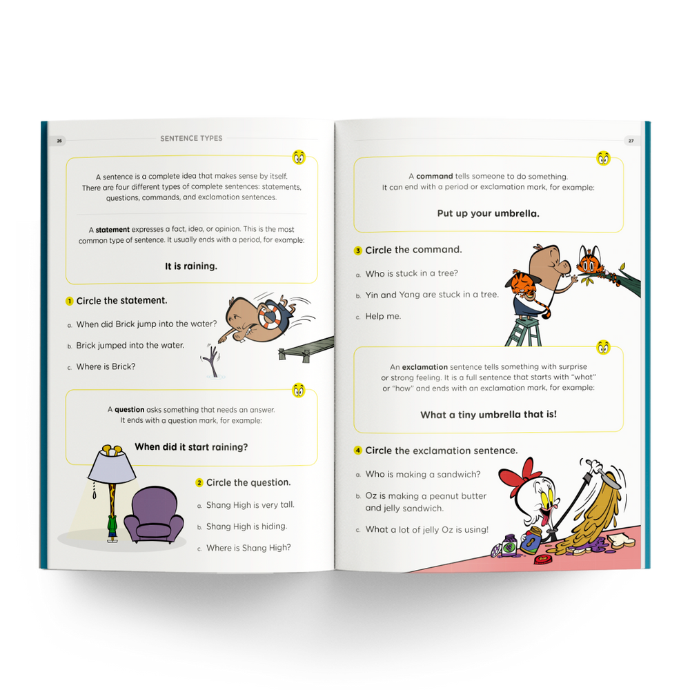 Grade 2 Sentence Types Workbook Example
