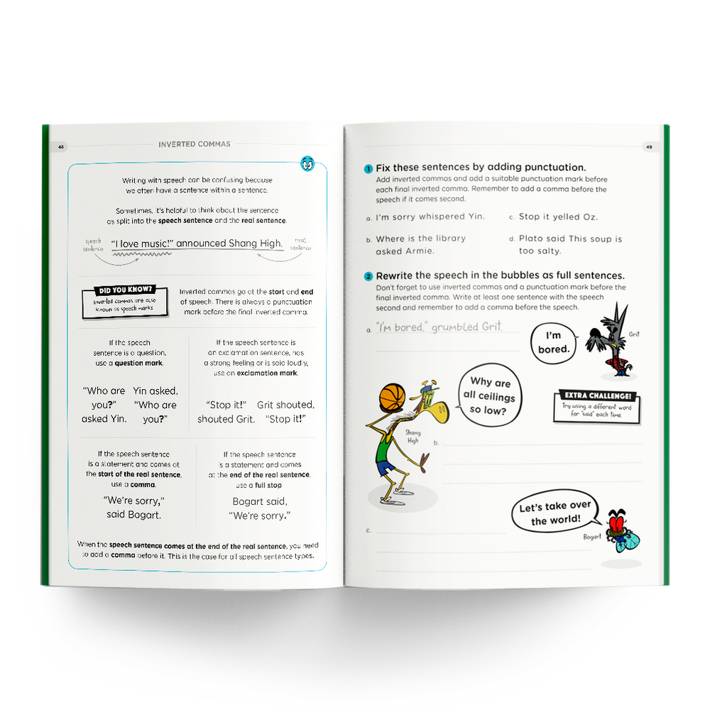 Inverted commas & punctuation practice