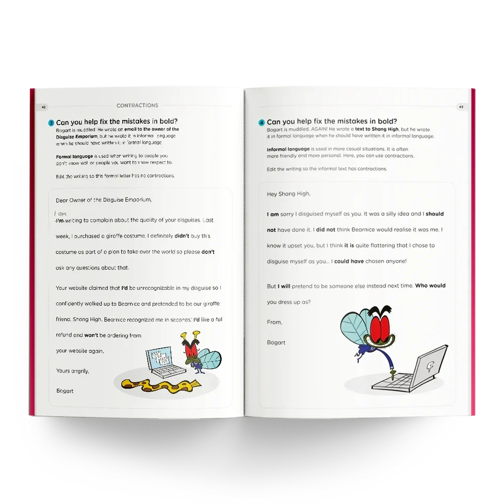 Grade 5 Stupendous Workbook - Contractions Examples