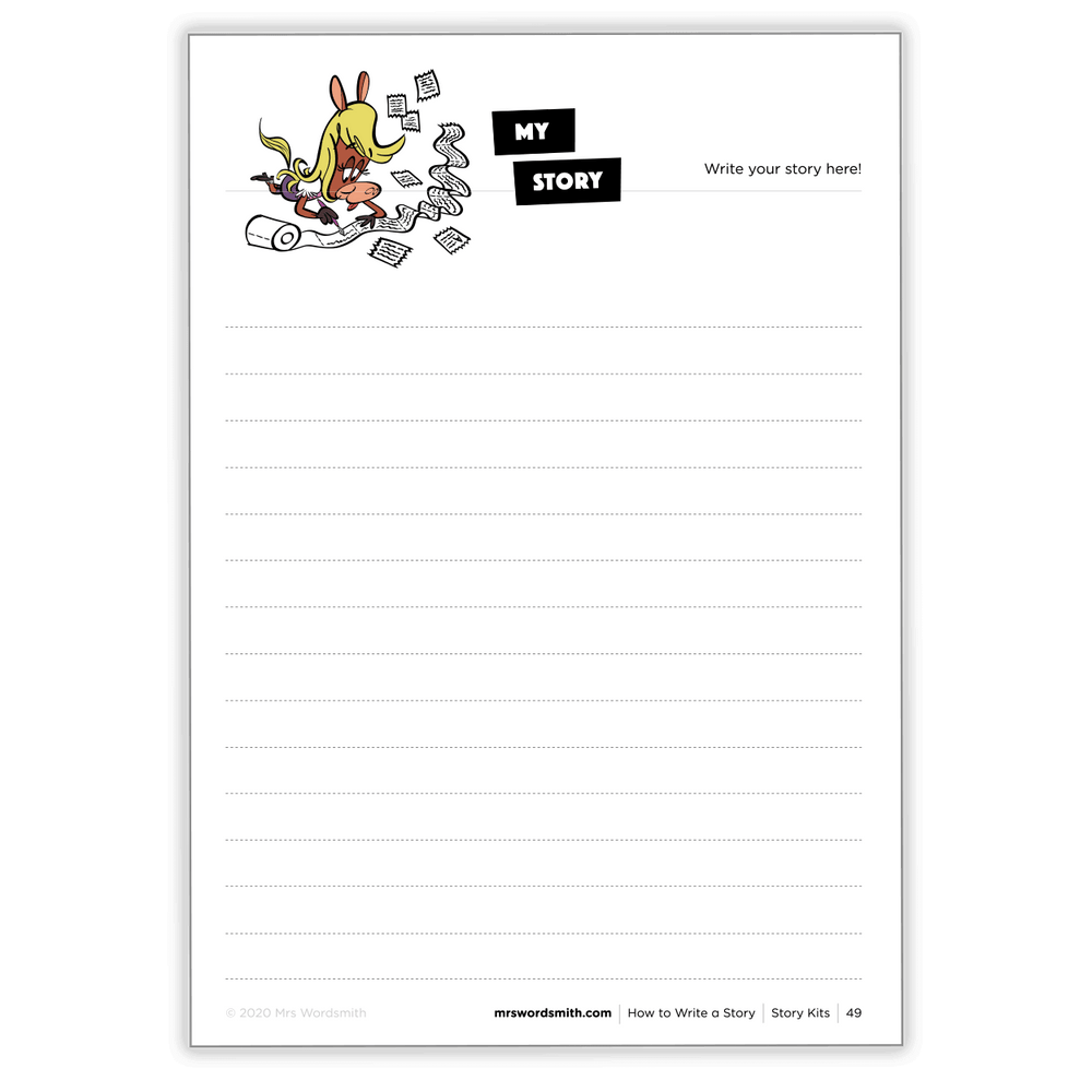 My Story' worksheet