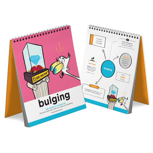 Bulging word definition visual