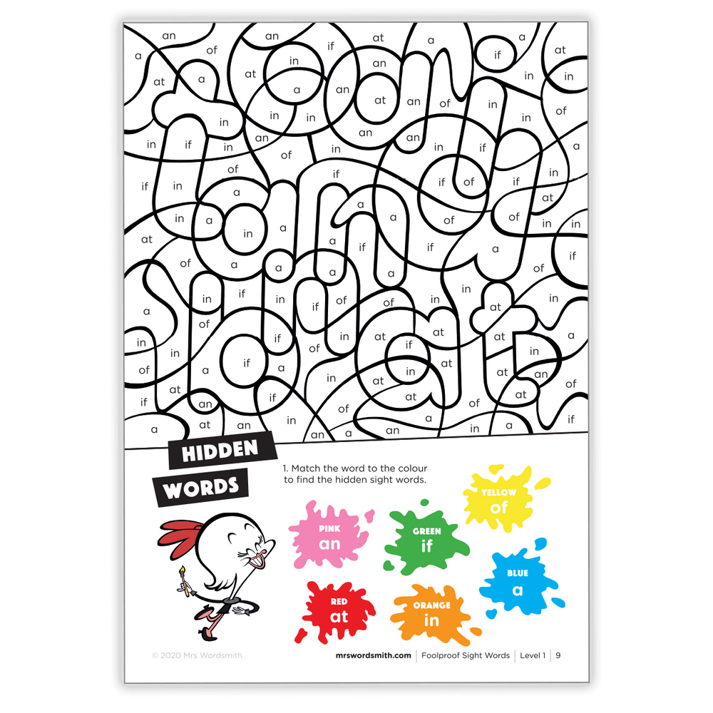 Sight Words Hidden Words Puzzle - Product Page Carousel 3