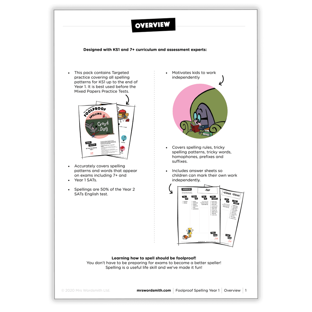 Footproof Spelling Y1 Target Overview