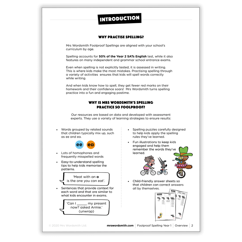 Year 1 Spelling Practice Introduction - Mrs Wordsmith Carousel 3