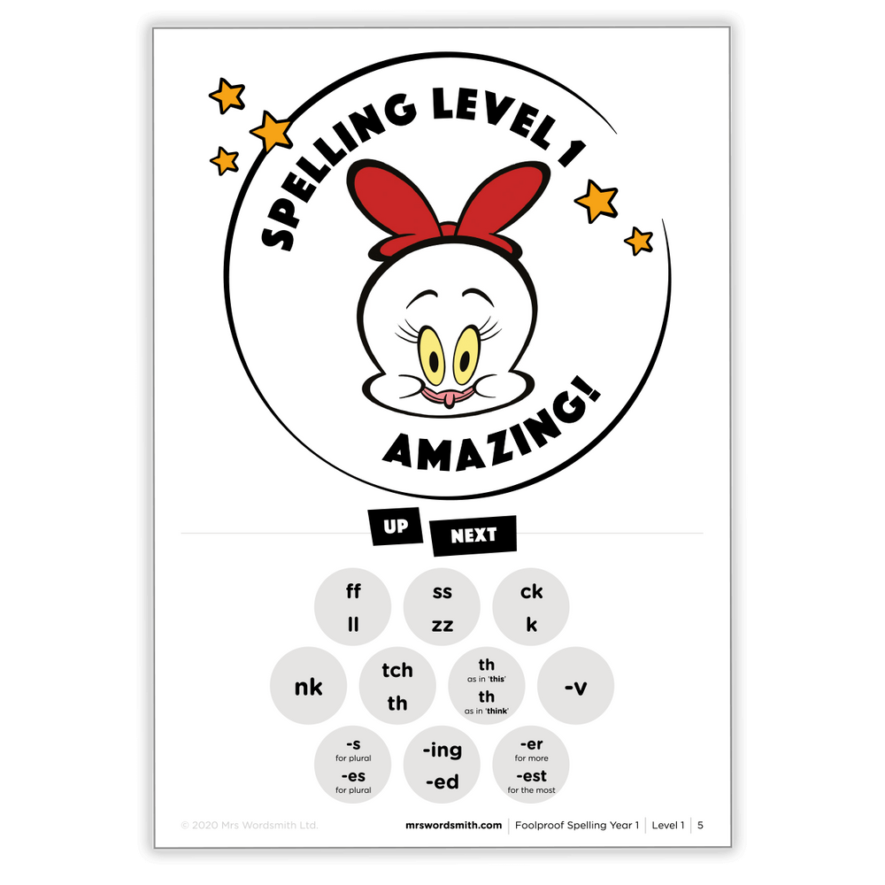 Spelling Level 1 target activity - Amazing!