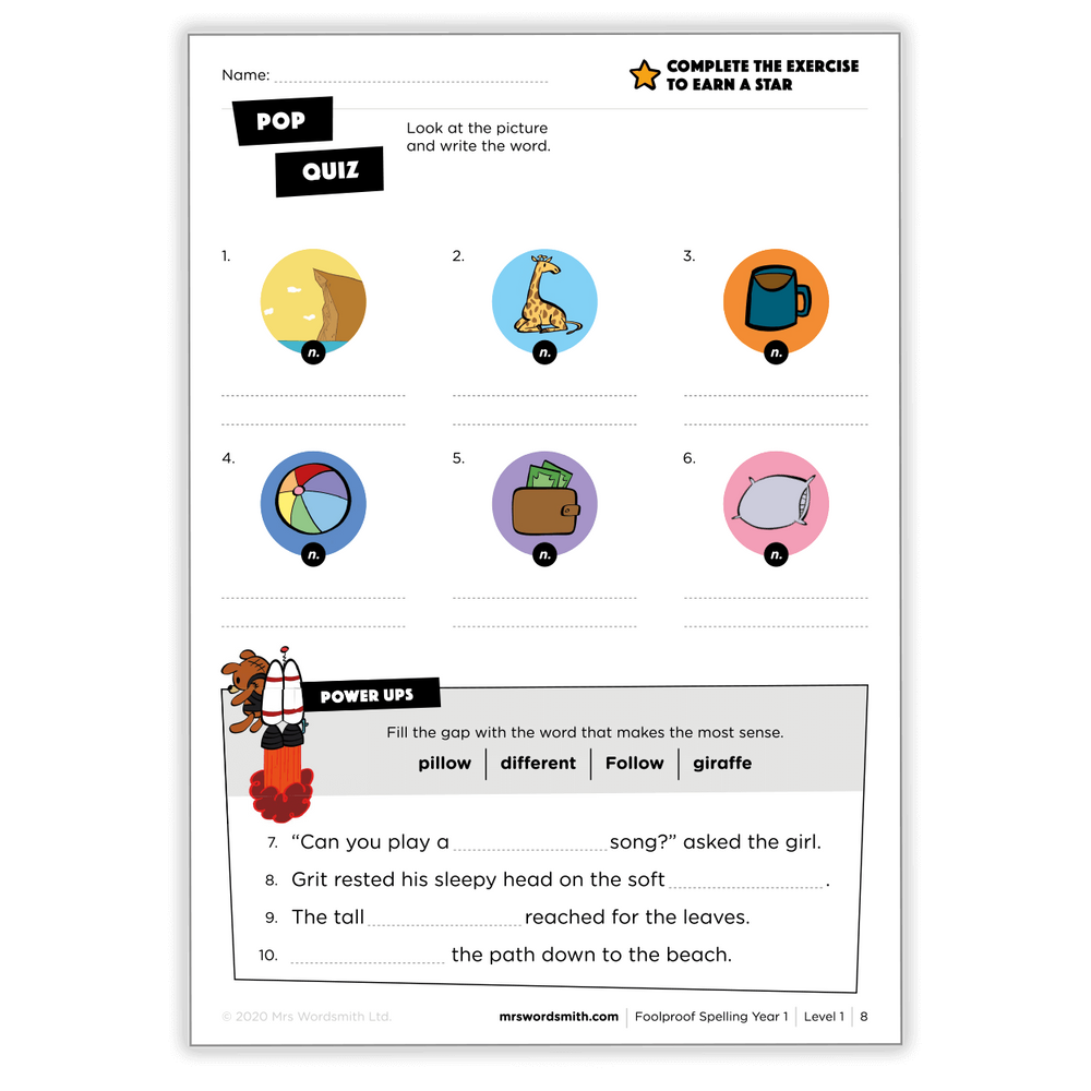 Spelling Y1 Quiz - Carousel 6