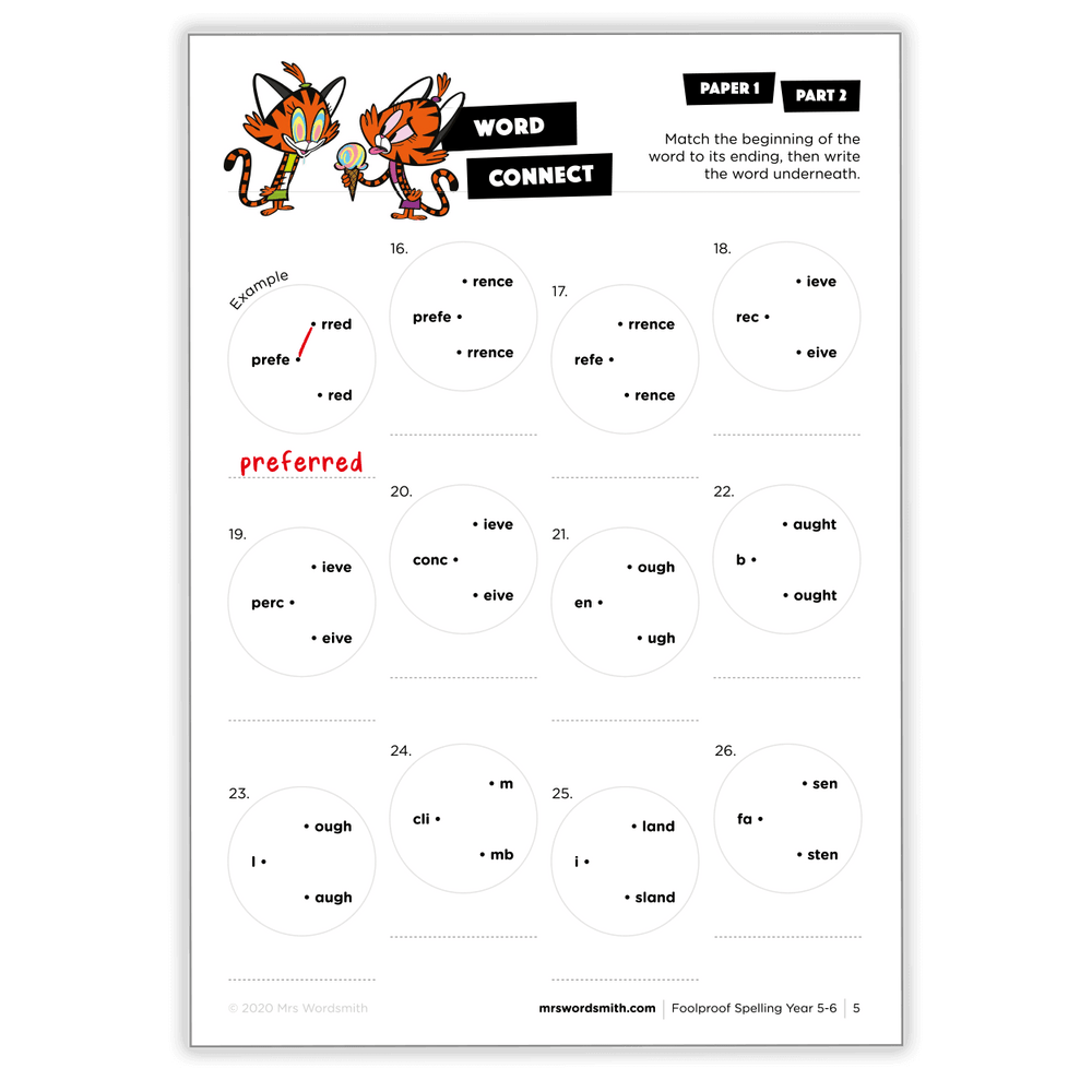 Connect words activity