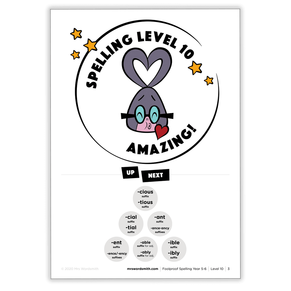 Spelling Level 10 Target - Carousel 4