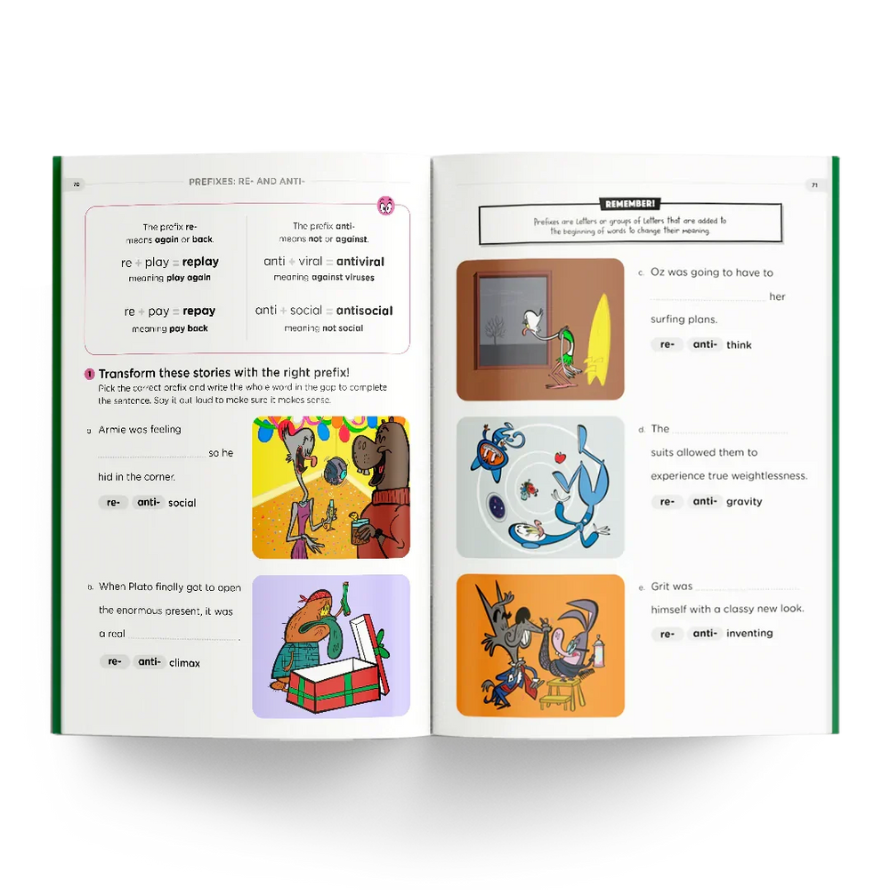 Humungous Workbook - Year 4 - Prefixes & Stories