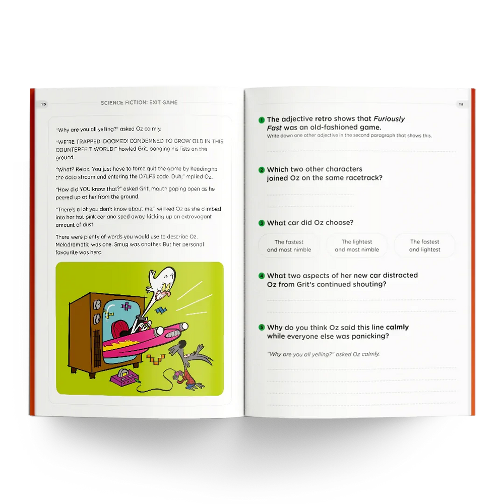 Monumental Workbook page with game questions