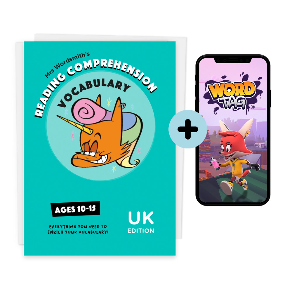 Reading Comprehension & Vocabulary (UK Edition) with Word Tag game