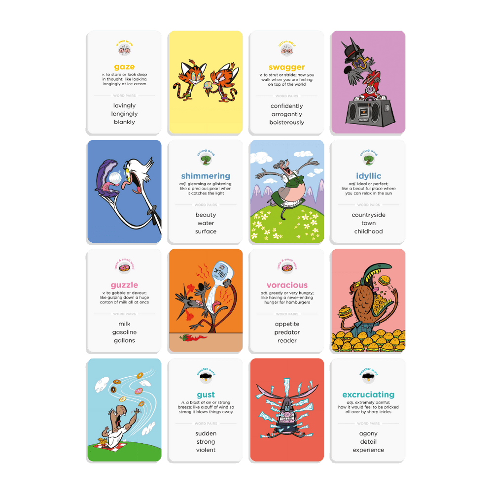 Illustrated vocabulary cards