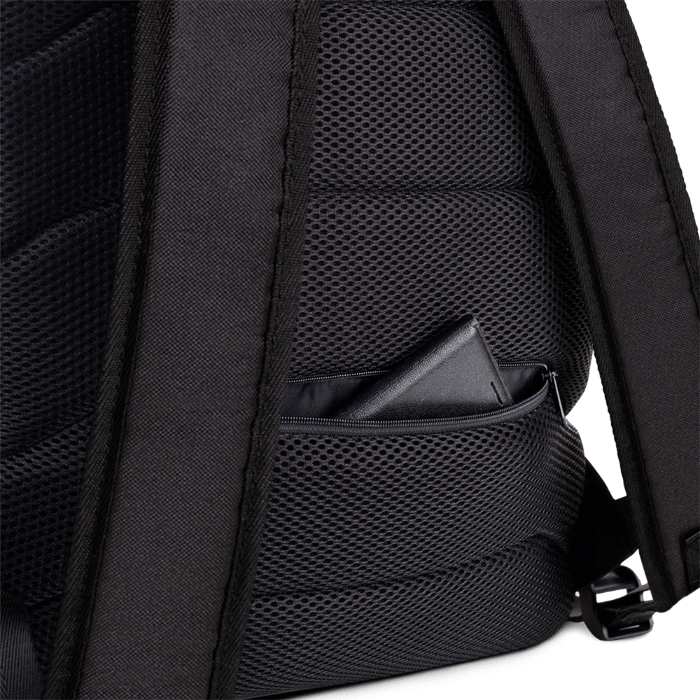 Close-up of back with pocket and phone
