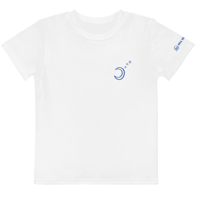 White t-shirt with moon and stars design