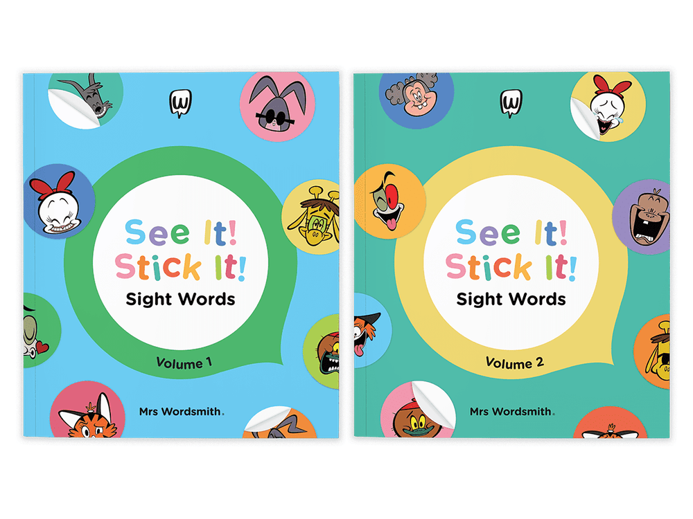 See It! Stick It! Sight Words books side-by-side