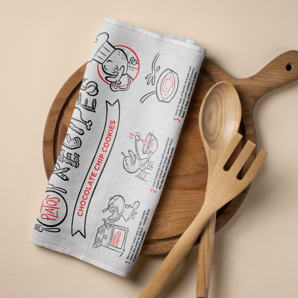 US-themed chocolate chip cookie tea towel mock-up