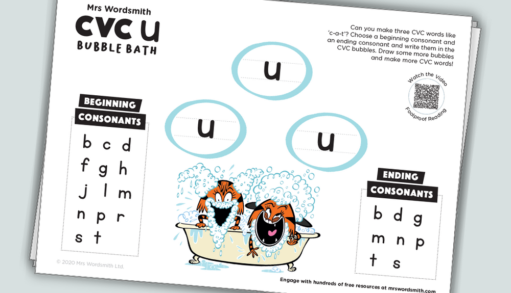 CVC words: u