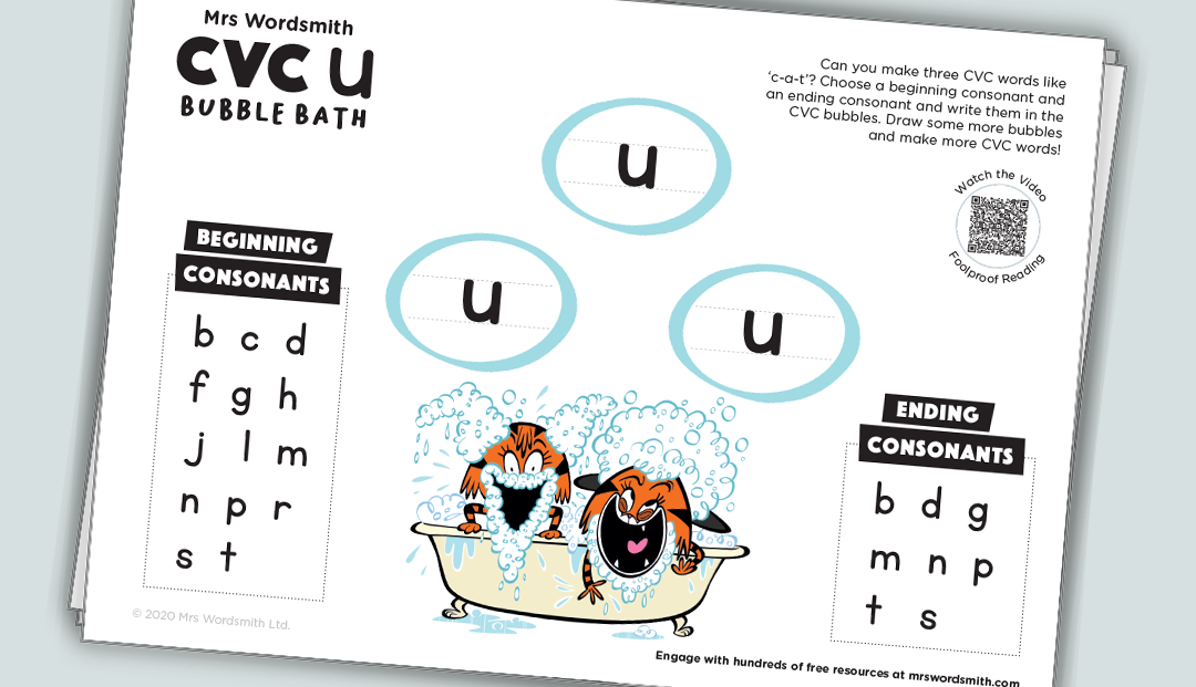 CVC words: u