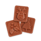 Advent calendar chocolate squares with Christmas designs