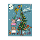 Illustrated Christmas scene