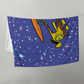 Awesome blanket with giraffe and surfboard design