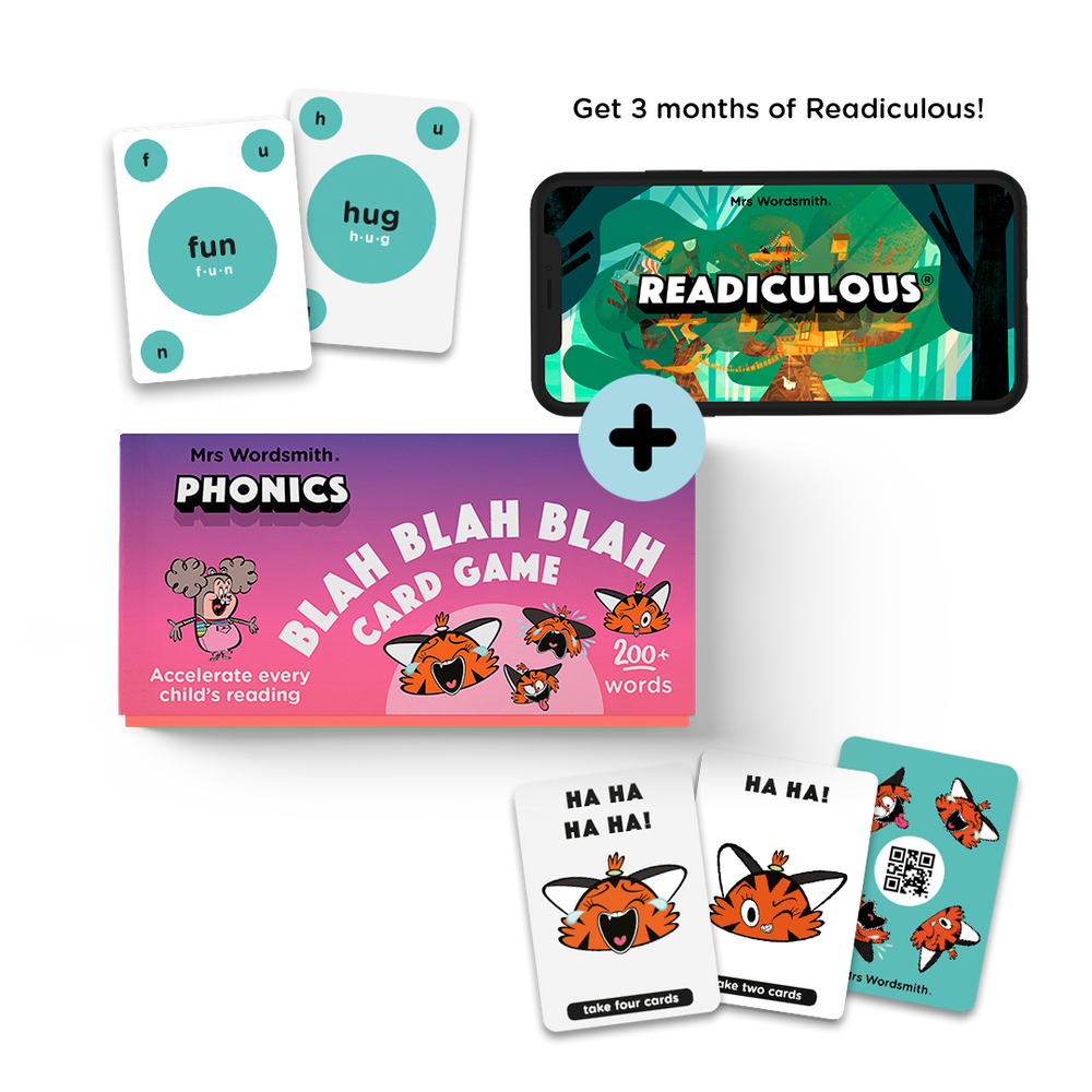 Readiculous Phonics Card Game Mockup