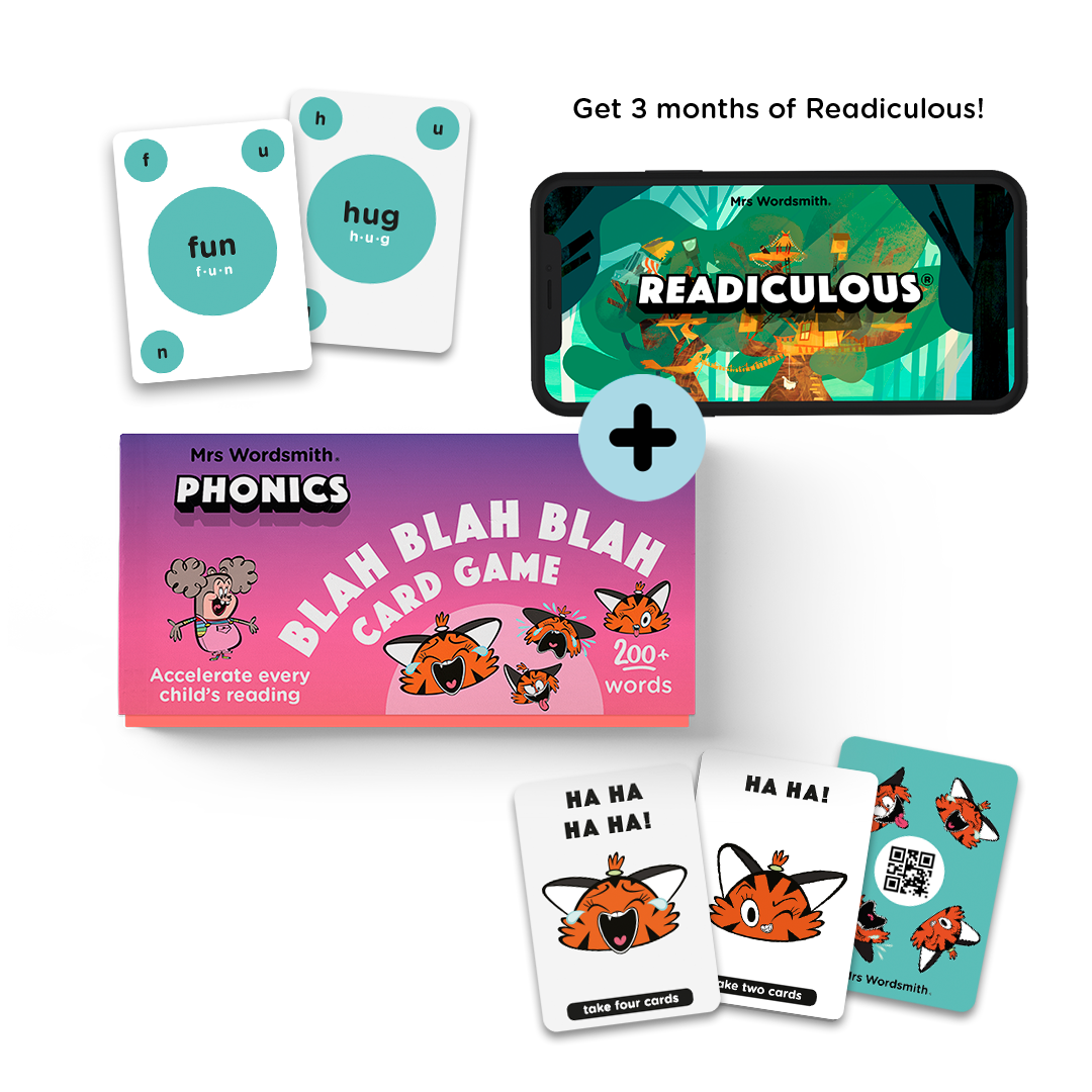 Readiculous Phonics Card Game Mockup