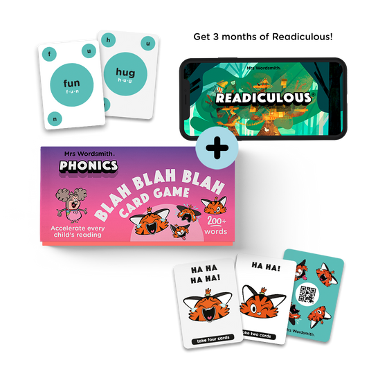 Readiculous Phonics Card Game Mockup