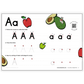 I Can Be a Butterfly handwriting practice - letter A with apple & avocado