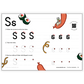 Letter S with sushi and sausage