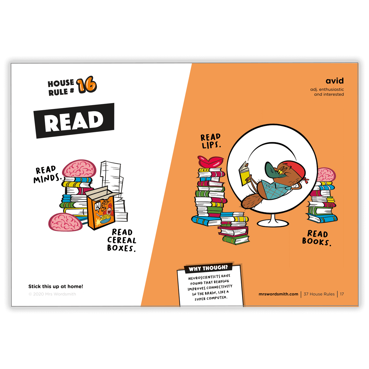 Read - Fun visual with books and platypus.