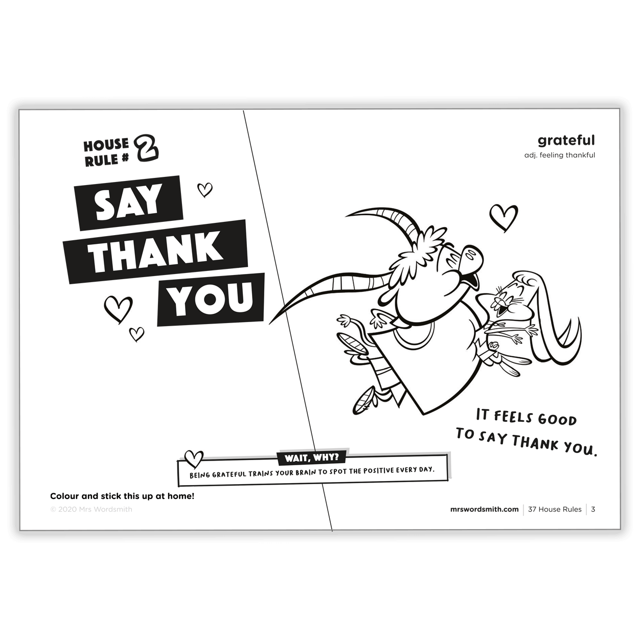 Say Thank You coloring page