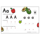 Aa letter tracing worksheet with apple & avocado.