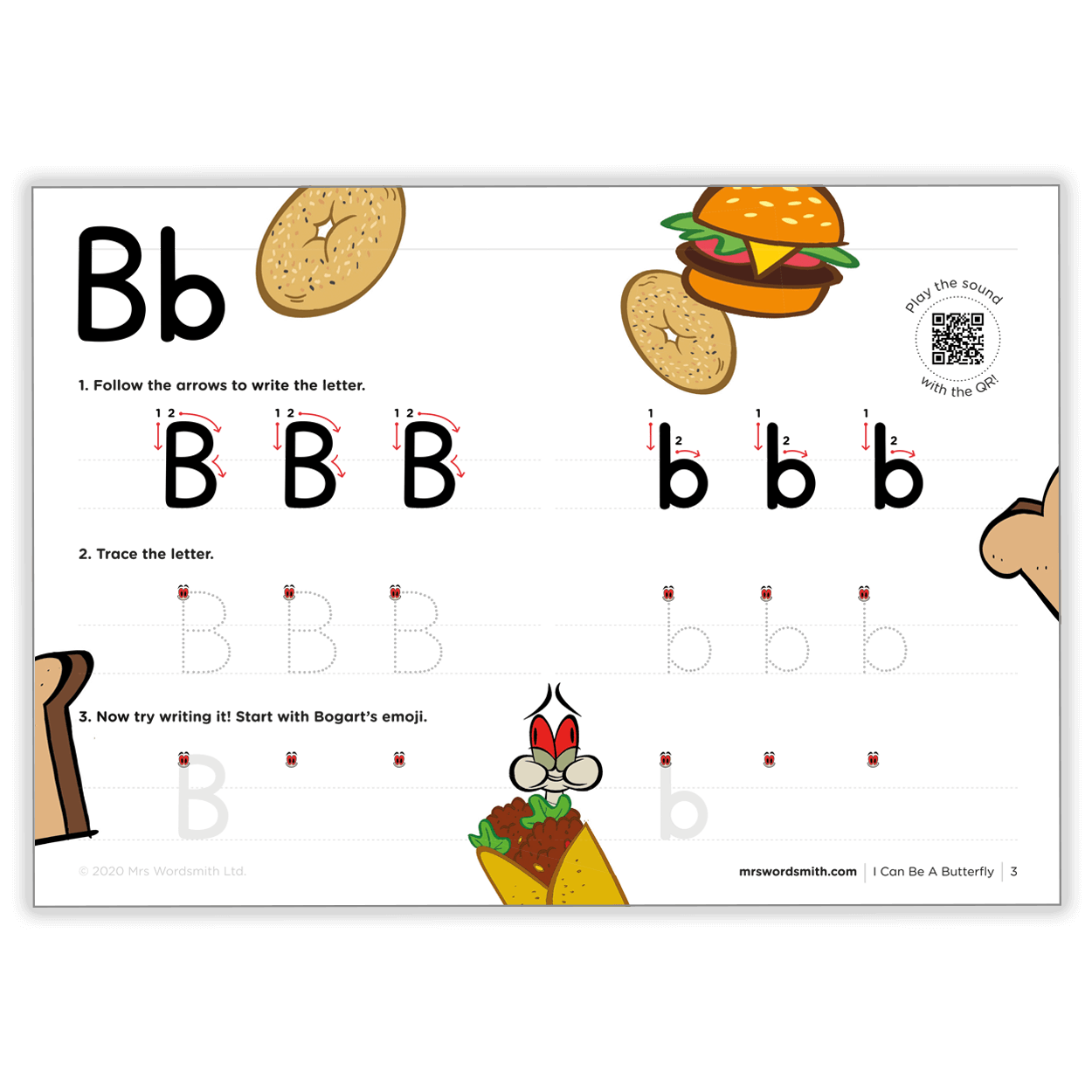 B Letter Tracing Worksheet