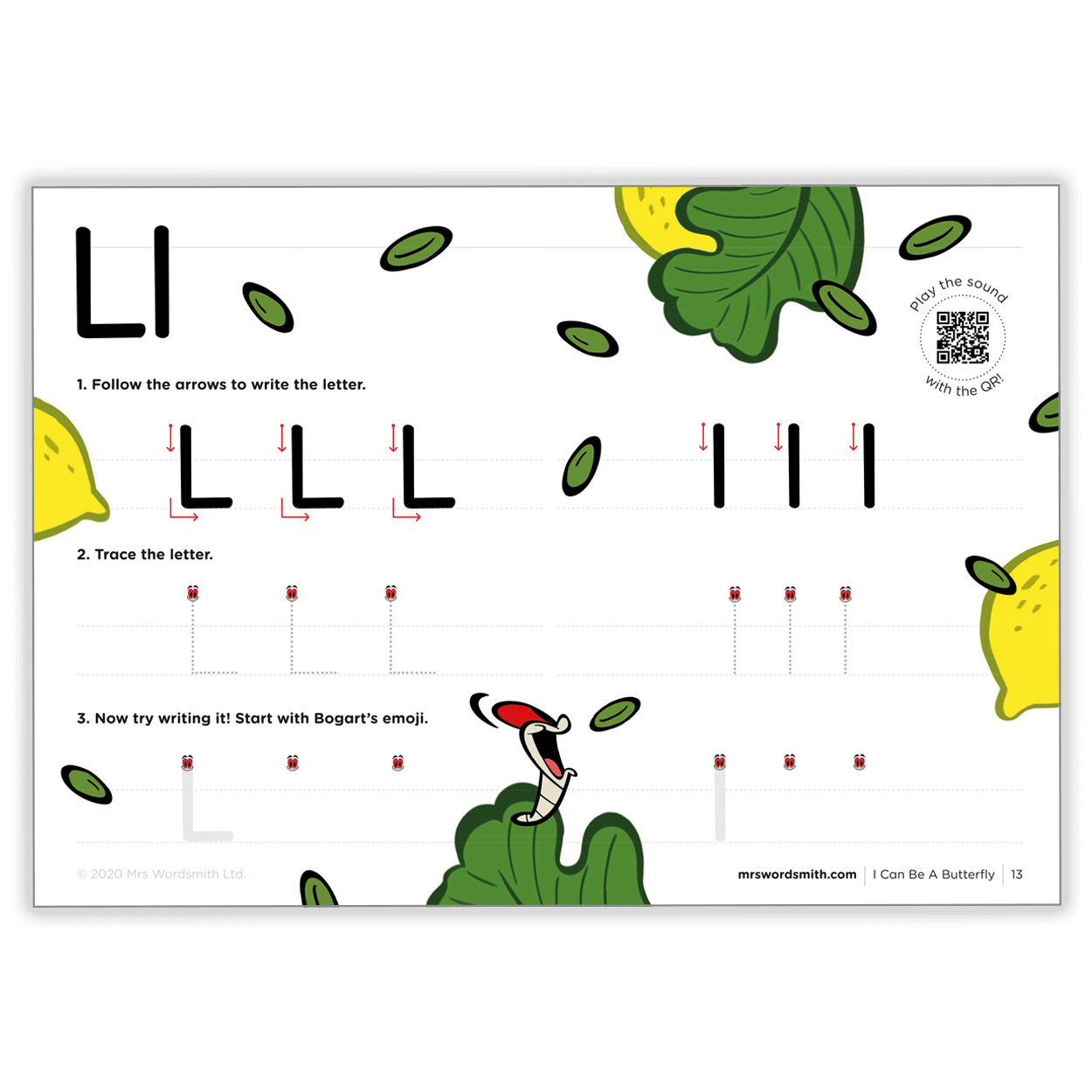 ABCHandwriting - Letter L tracing worksheet