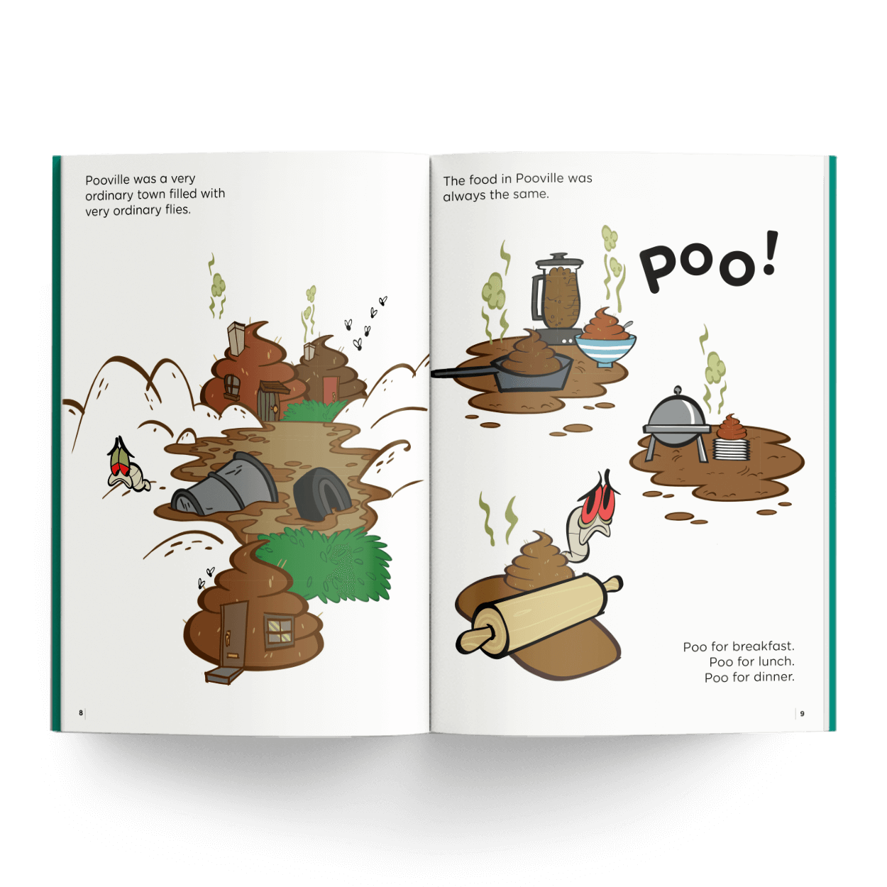 ABCHandwriting Pooville book illustration with poo!