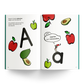 ABCHandwriting book page with letter A, apples, and avocados