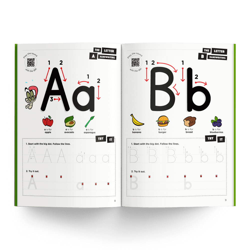 letters A & B