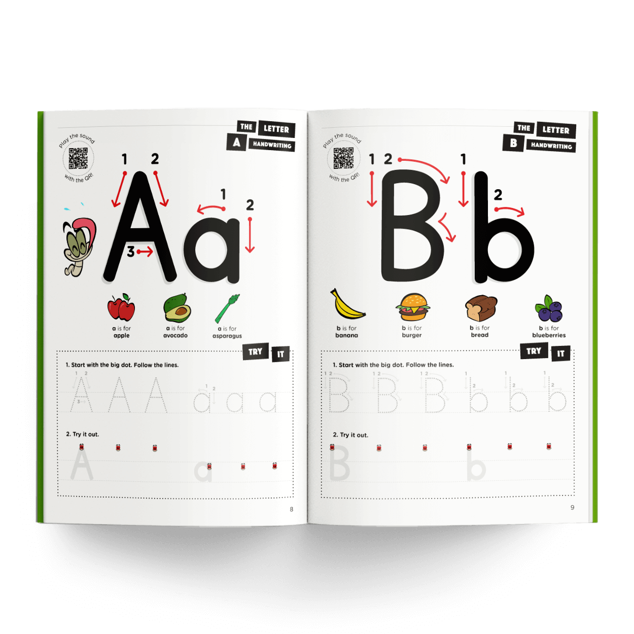 letters A & B