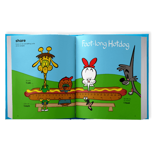 Foot-long hotdog illustration