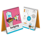 Bulging word definition cards.