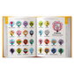 Open book with action & adventure illustrations.